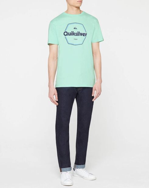 Hellgrünes rundes Logo-T-Shirt
