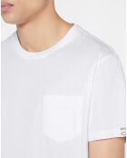 T-Shirt 100% Coton Bio pocket blanc