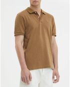 Polo en Coton bio Regular Fit imprimé fantaisie marron clair