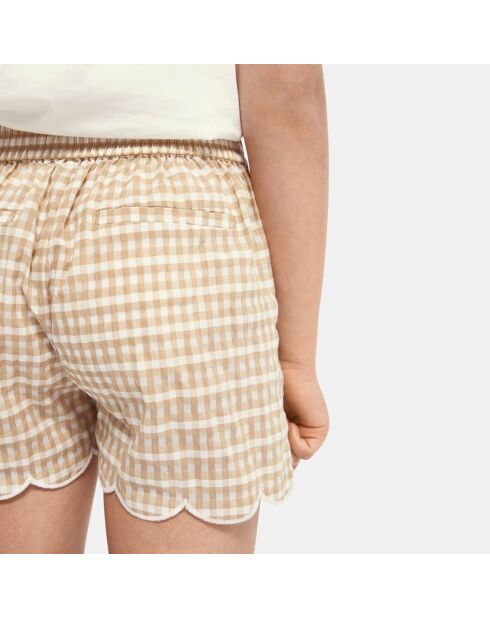 Short vichy beige