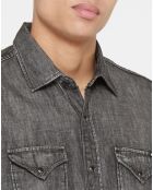 Chemise en Jean Slim Fit gris foncé