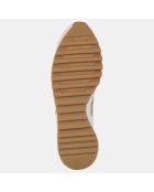 Weiße Tabelya Sneakers aus Leder und Textil