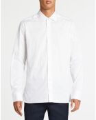 Chemise Slim Fit à pois blanche