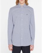 Chemise Slim Fit  carreaux bleue