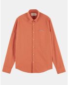 Chemise Regular Fit Pocket imprimée orange clair