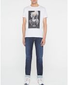 T-Shirt print rock blanc