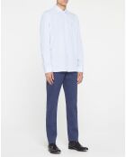 Chemise Slim Fit à rayures bleu ciel/blanc