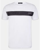 T-Shirt bande large blanc