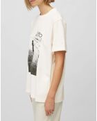 T-Shirt logo mop blanc