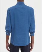 Chemise Slim Fit chambray bleu moyen