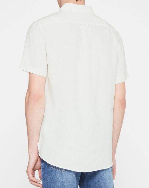 Camicia bianca regular fit 100% lino