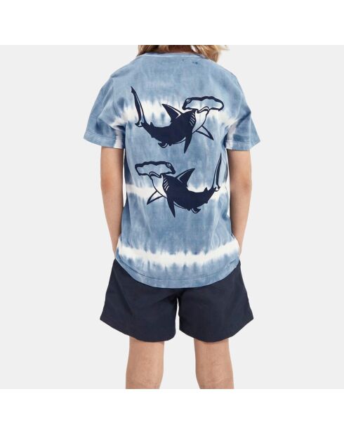 Tie&Die Shark T-Shirt mit hellblauem Rücken