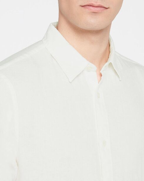 Camicia bianca regular fit 100% lino