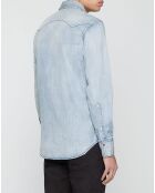 Chemise Slim Fit light aged eco bleu clair