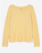 Pull maille 100% Lin jaune