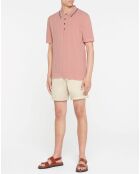 Polo Regular Fit en maille rétro rose