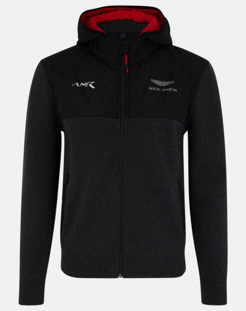 Sweat Aston Martin Racing Hood zippé gris