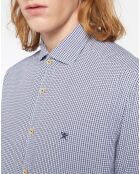 Chemise Slim Fit  carreaux bleue