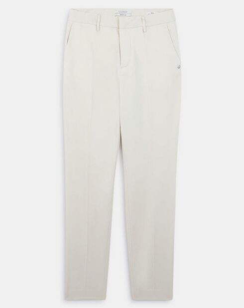 Pantalon chino tr slim écru