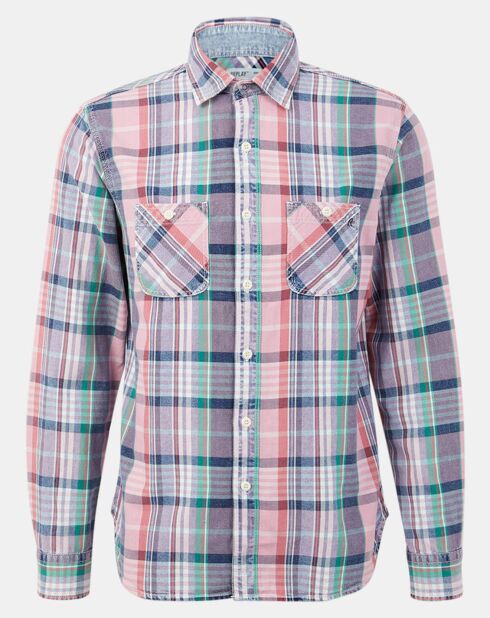 Chemise Regular Fit à carreaux multicolore