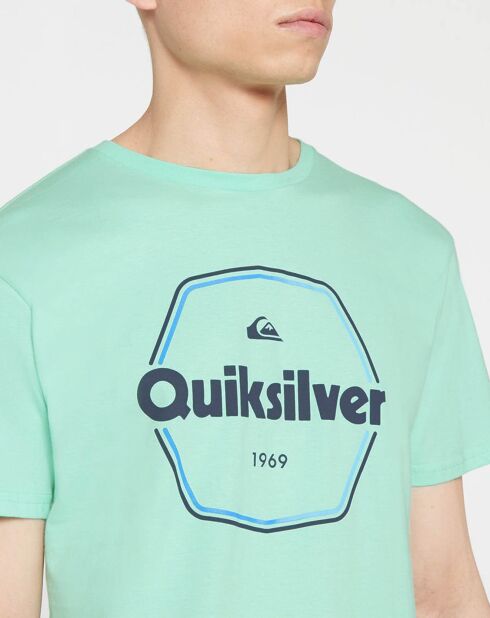 Hellgrünes rundes Logo-T-Shirt