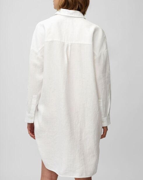 Robe chemise 100% Lin blanche