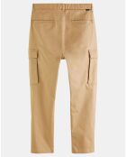 Pantalon cargo Regular Fit uni beige