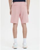 Bermuda en Coton bio & Lin Regular Fit élastique rose