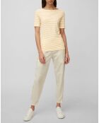T-Shirt rayé jaune/blanc