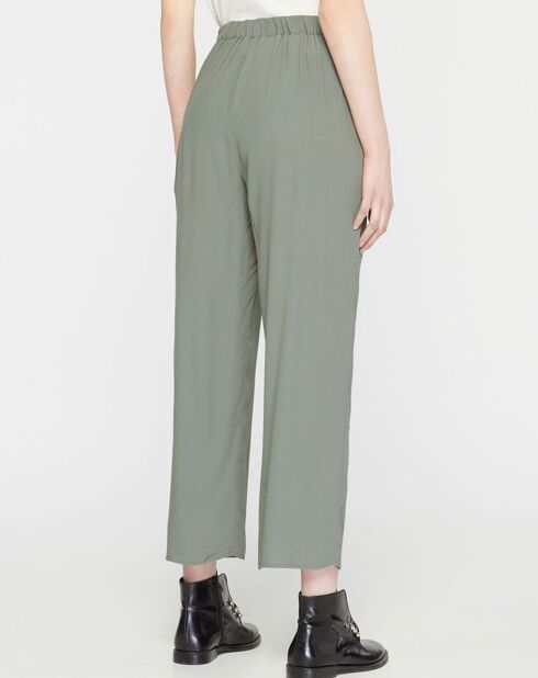 Mélanie kaki soepelvallende broek