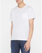 T-Shirt 100% Coton Bio pocket blanc