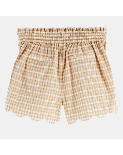 Short vichy beige