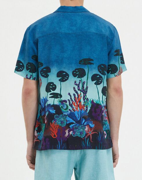 Chemise Regular Fit Hawaïenne multicolore/bleu