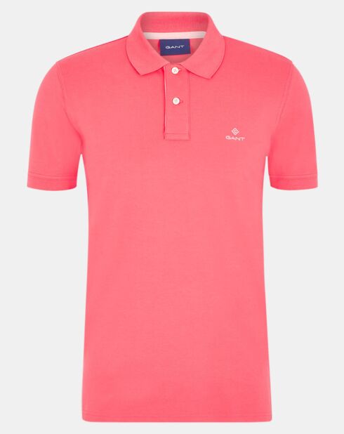Polo droit rose vif