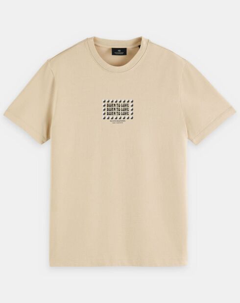 T-Shirt en Coton bio Born to Love beige