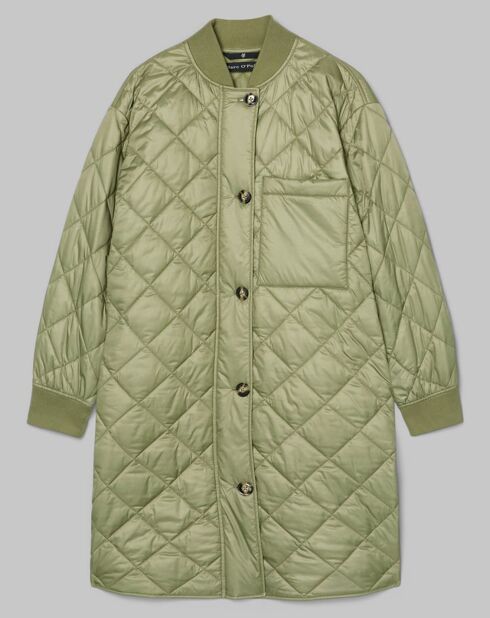 Manteau léger matelassé vert clair