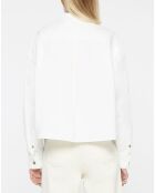 Chemise 100% Coton Bio cropped utility blanche