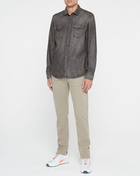 Chemise en Jean Slim Fit gris foncé