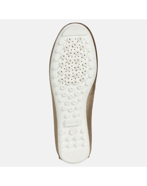 Mocassins en Cuir bimatière Leelan dorés