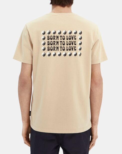 T-Shirt en Coton bio Born to Love beige
