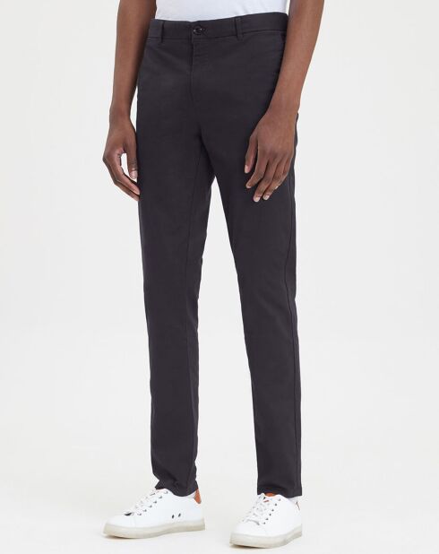Pantalon chino en Coton bio Slim Fit bleu marine