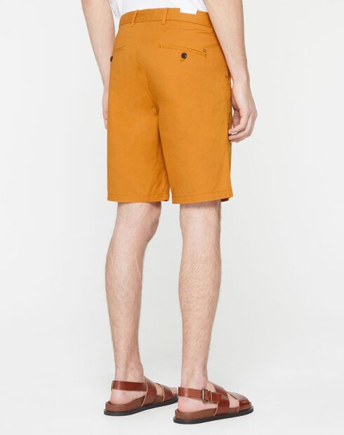 Pima Stuart Lichtoranje slimfit chino bermuda's