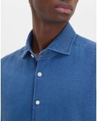 Chemise Slim Fit chambray bleu moyen