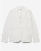 Blazer 100% Lin 1 bouton blanc