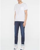 T-Shirt 100% Coton Bio pocket blanc