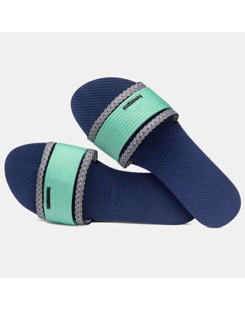 Mules You Trancoso bleu foncé