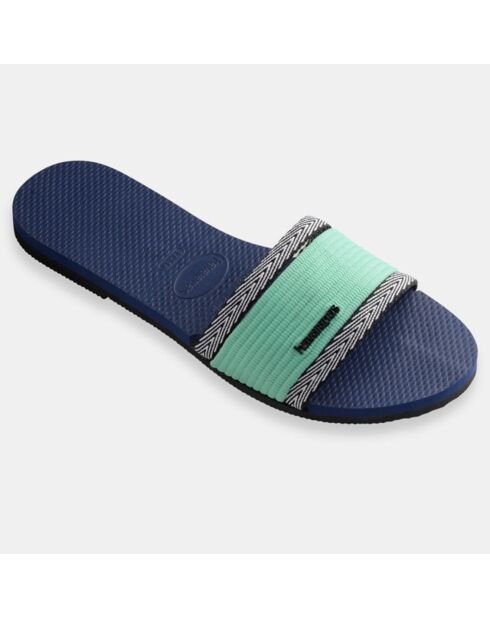 Mules You Trancoso bleu foncé