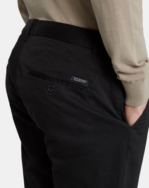 Pantalon chino Slim Fit Stuart uni stretch noir