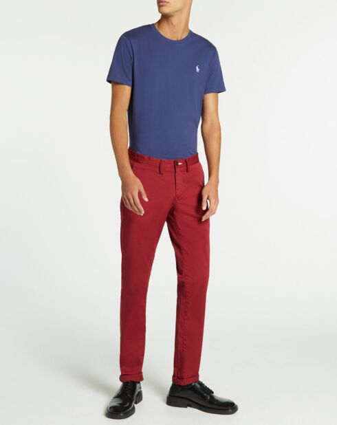 Pantalon chino ajusté rouge
