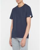 T-Shirt 100% Coton Bio pocket bleu marine